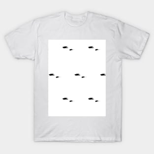 Black fragments on a white background T-Shirt